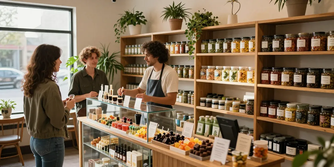 Order Weed Strains Online Europe with a cozy dispensary atmosphere inviting customers exploring premium cannabis strains.