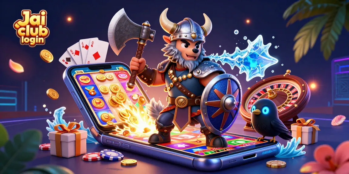 Engage in thrilling gameplay with Jai club login, featuring vibrant characters and casino-themed elements.