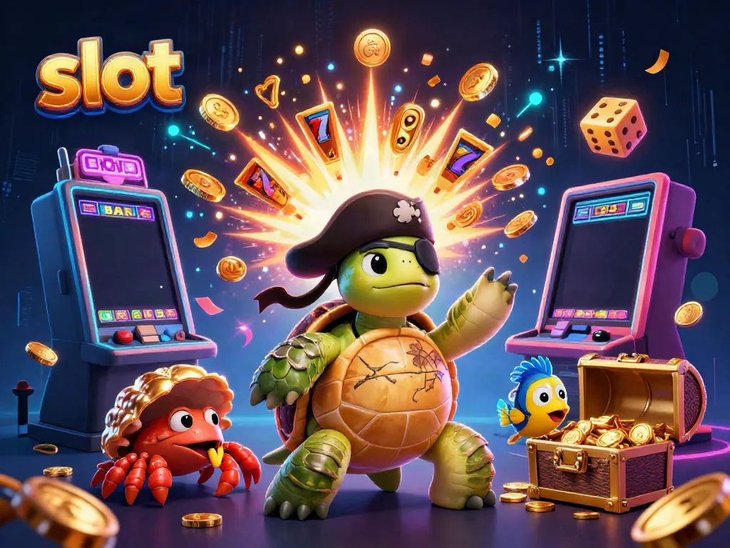 Experience thrilling jackpot wins with vibrant slot graphics and colorful cartoon characters.