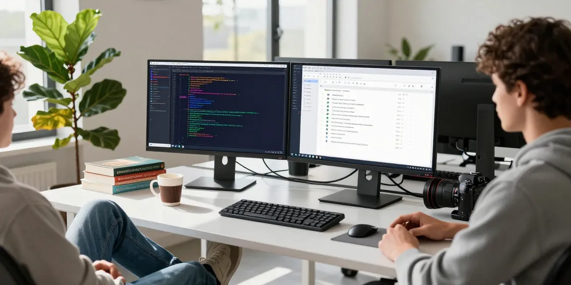 Developer working on code in a modern workspace featuring 纸飞机中文版 application interface and project management tools.