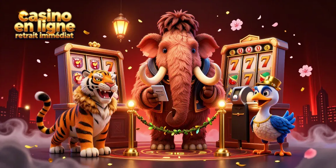Retirez vos gains rapidement avec le casino en ligne retrait immédiat: mammouth, tigre et dodo à l'entrée