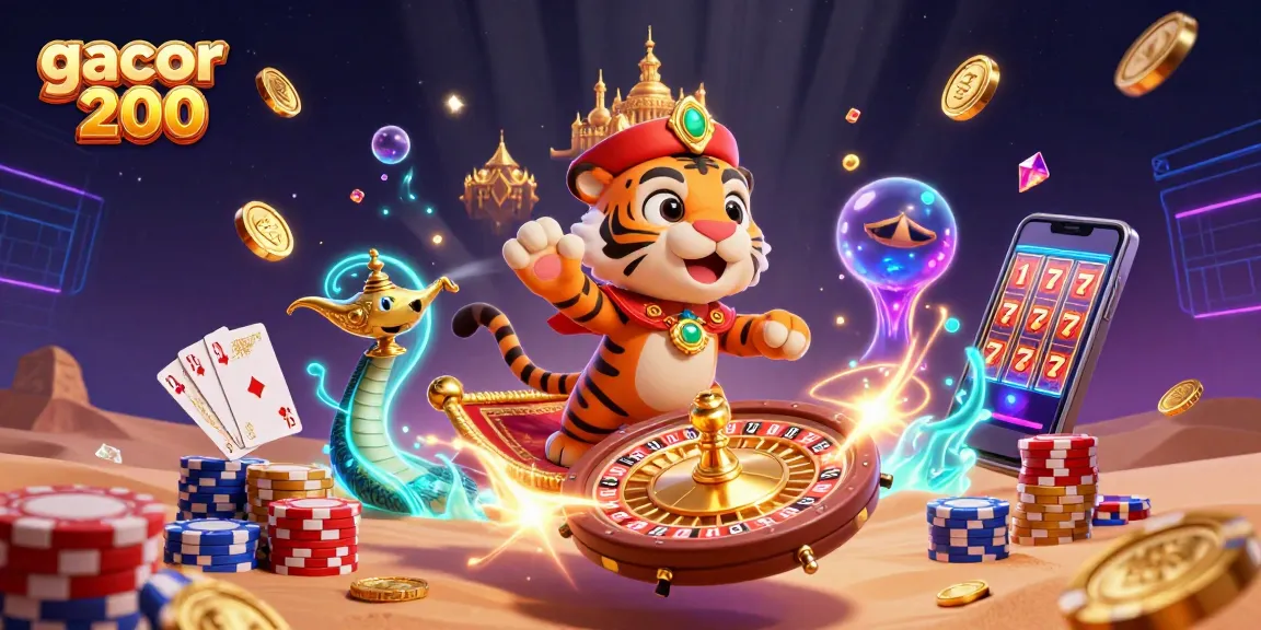 Engage with gacor 200's vibrant online casino adventure featuring epic gaming elements.