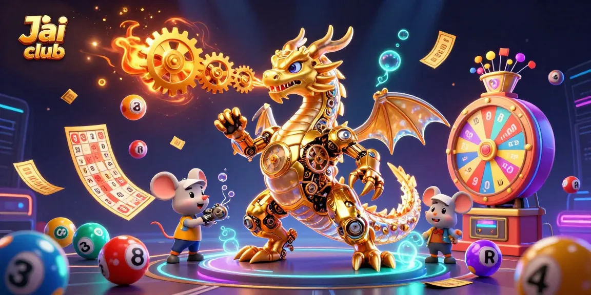 Experience thrilling gameplay at Jai club with vibrant prizes, spinning wheels, and engaging elements.