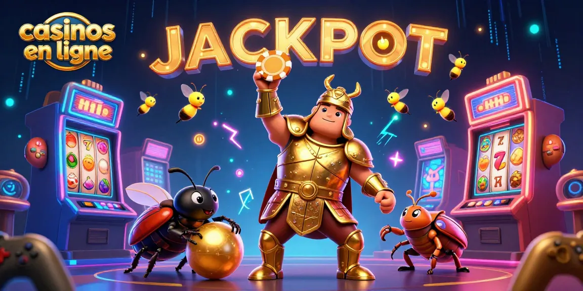 Vivez l'excitation des casinos en ligne avec des personnages 3D captivants, symbole de victoire.