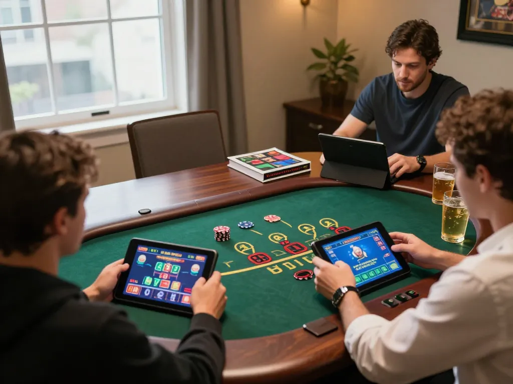 Players engaging in live dealer blackjack session at home showcasing the official hidden wiki in an interactive online setup