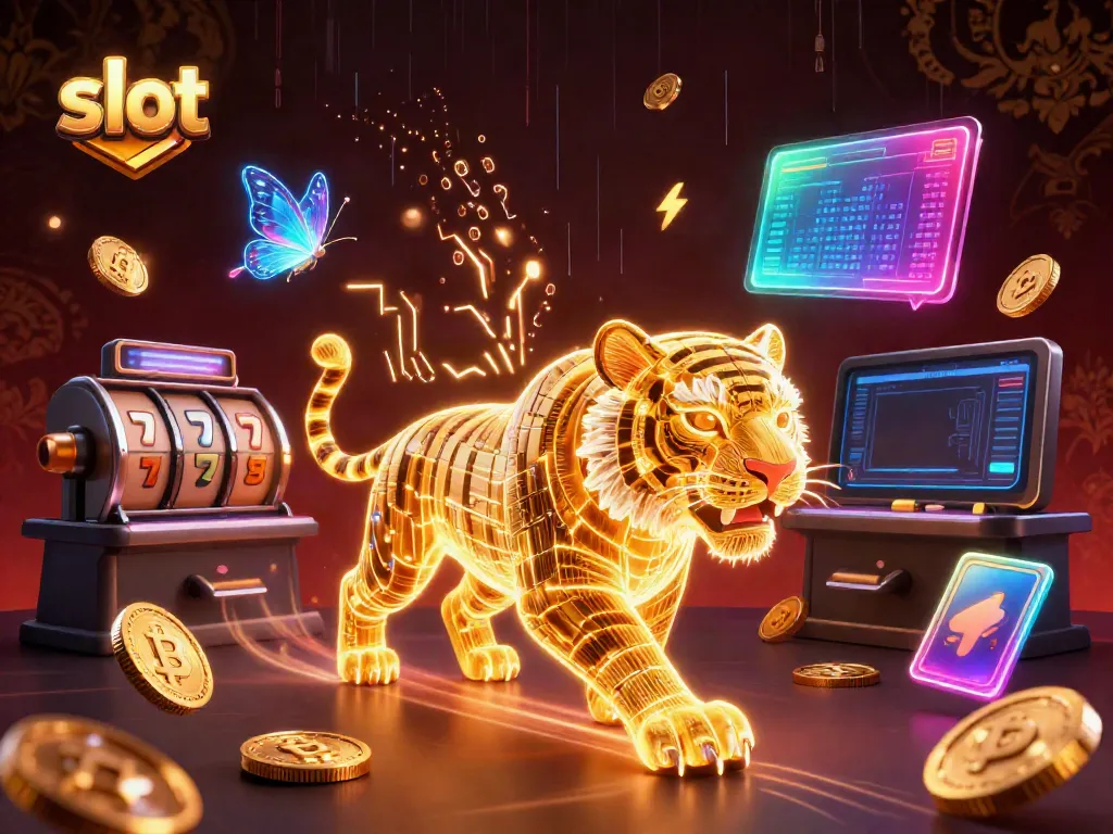Menangkan slot dengan karakter harimau emas dan elemen kripto di kasino digital.