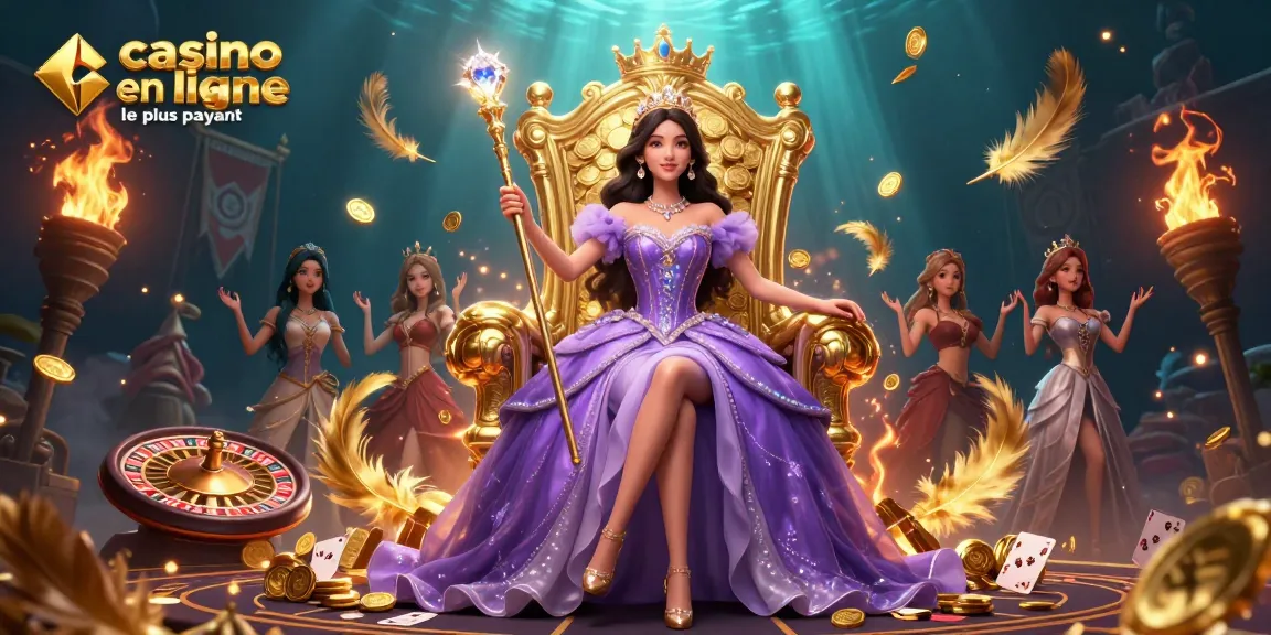 Découvrez l'ambiance palpitante du casino en ligne le plus payant avec des pièces étincelantes, des éléments dorés et de l'action avec croupiers en direct.