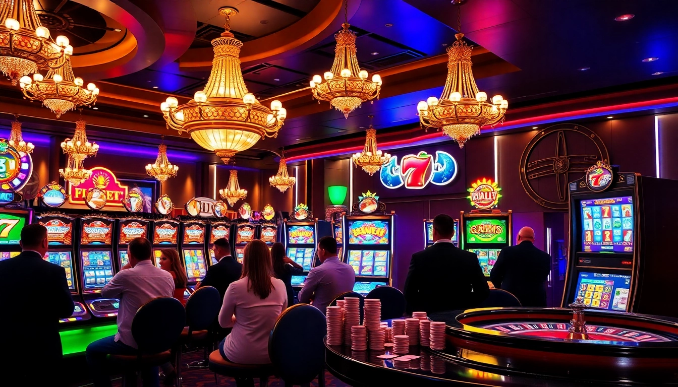 Experience excitement with demo slot pragmatic machines in a vibrant casino setting.
