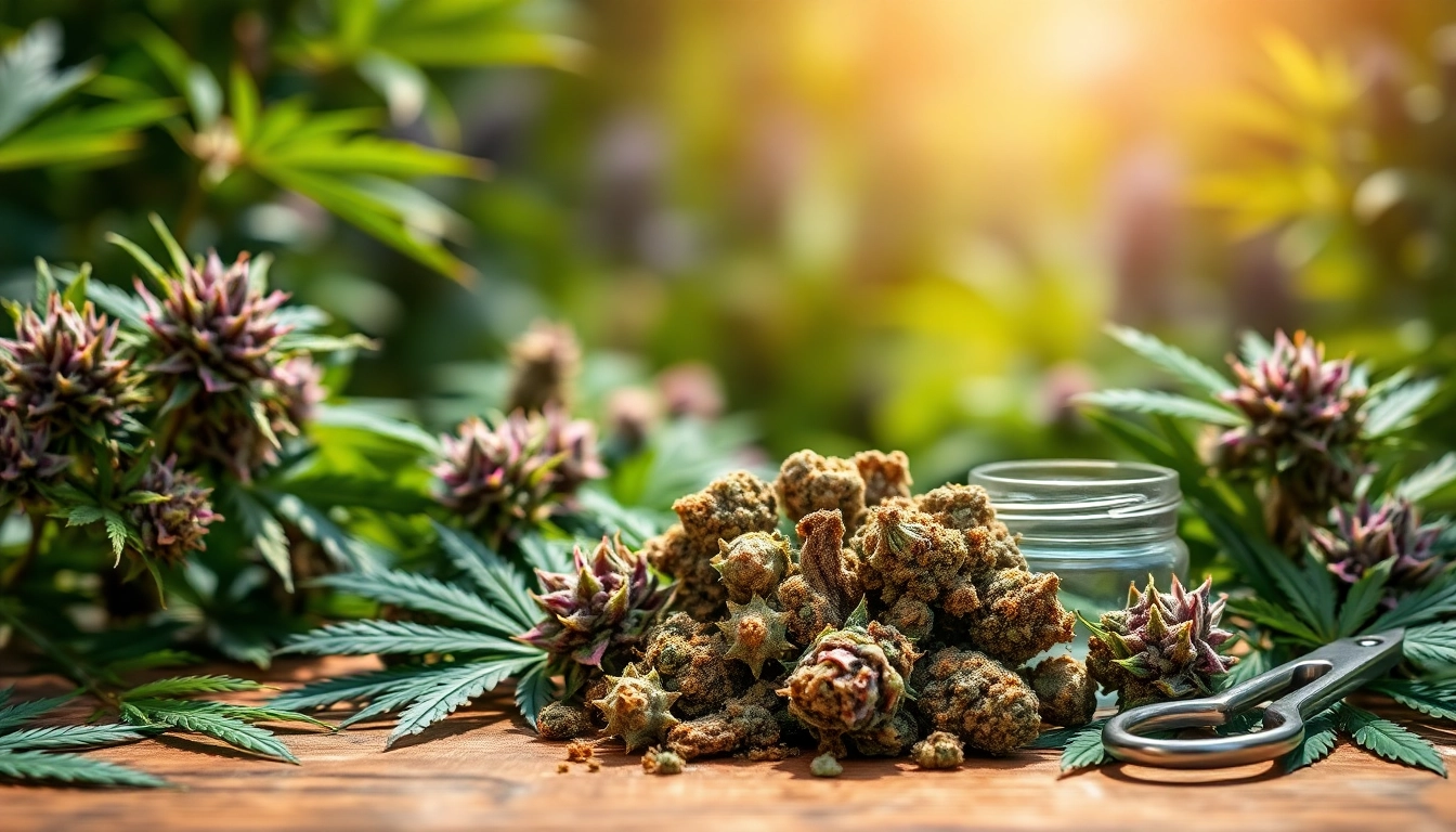 Shake weed arranged beautifully for cannabis enthusiasts, showcasing texture and color.