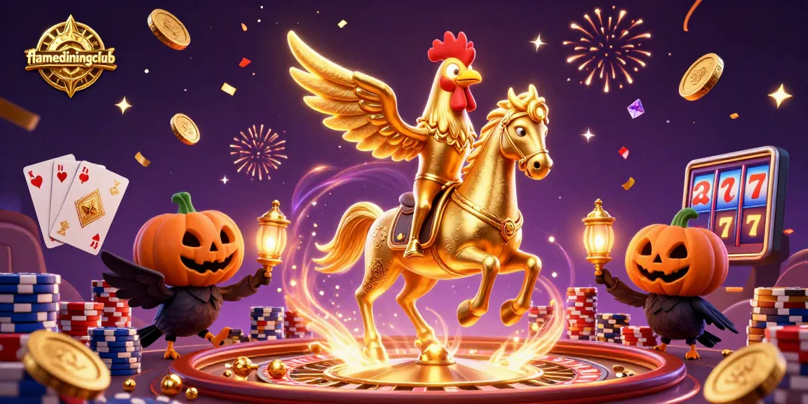 Join the excitement at flamediningclub with a vibrant casino scene featuring golden rooster and spectacular wins.