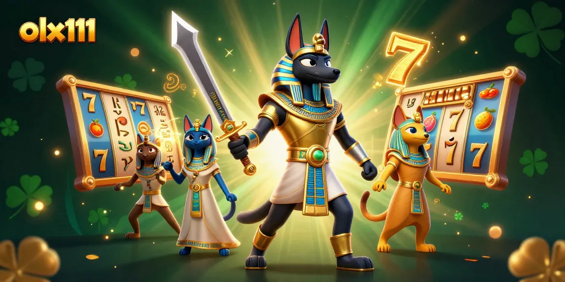 Experience thrilling action with olx111 as Anubis and Bastet spin the jackpot reels!