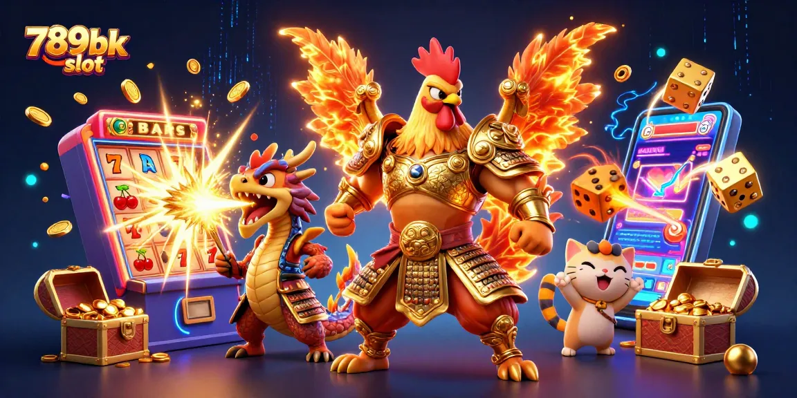 Play the exciting 789bk slot amidst a dazzling 3D scene of magical symbols and bold characters.