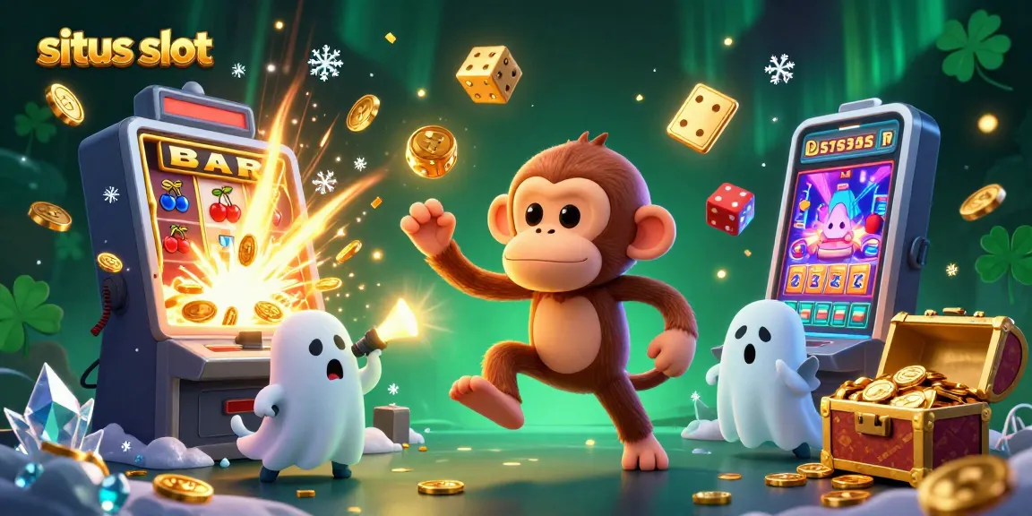 Menarik jackpot di situs slot dengan karakter menggemaskan dan efek gemerlap di kasino.