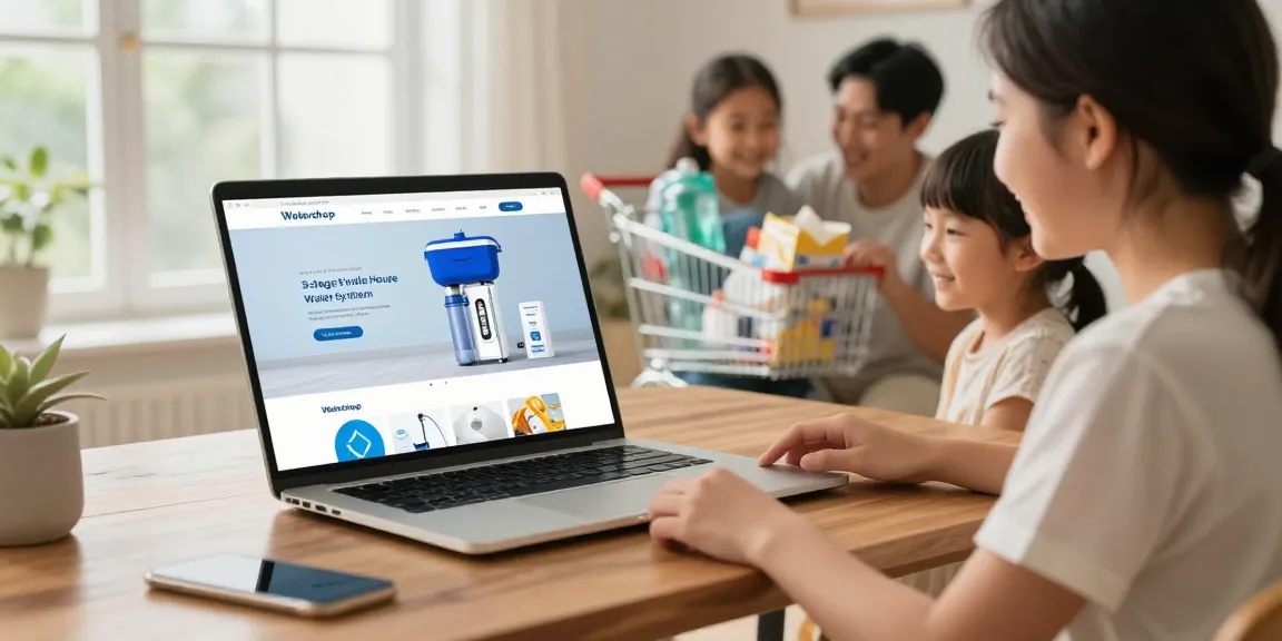Waterdrop 3-Stage Whole House Water Filter System online shopping experience showcasing product reviews and best deals.
