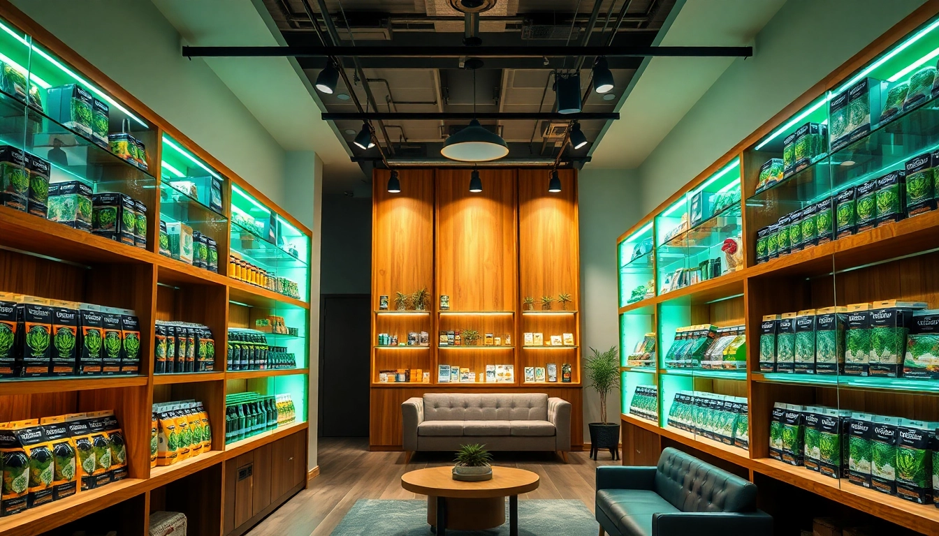 Learn how to buy online weed with a view of a vibrant cannabis shop showcasing products.