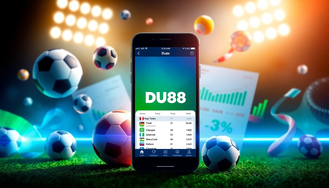 Engaging visual of the DU88 app highlighting online sports betting excitement at https://du88.cx/.