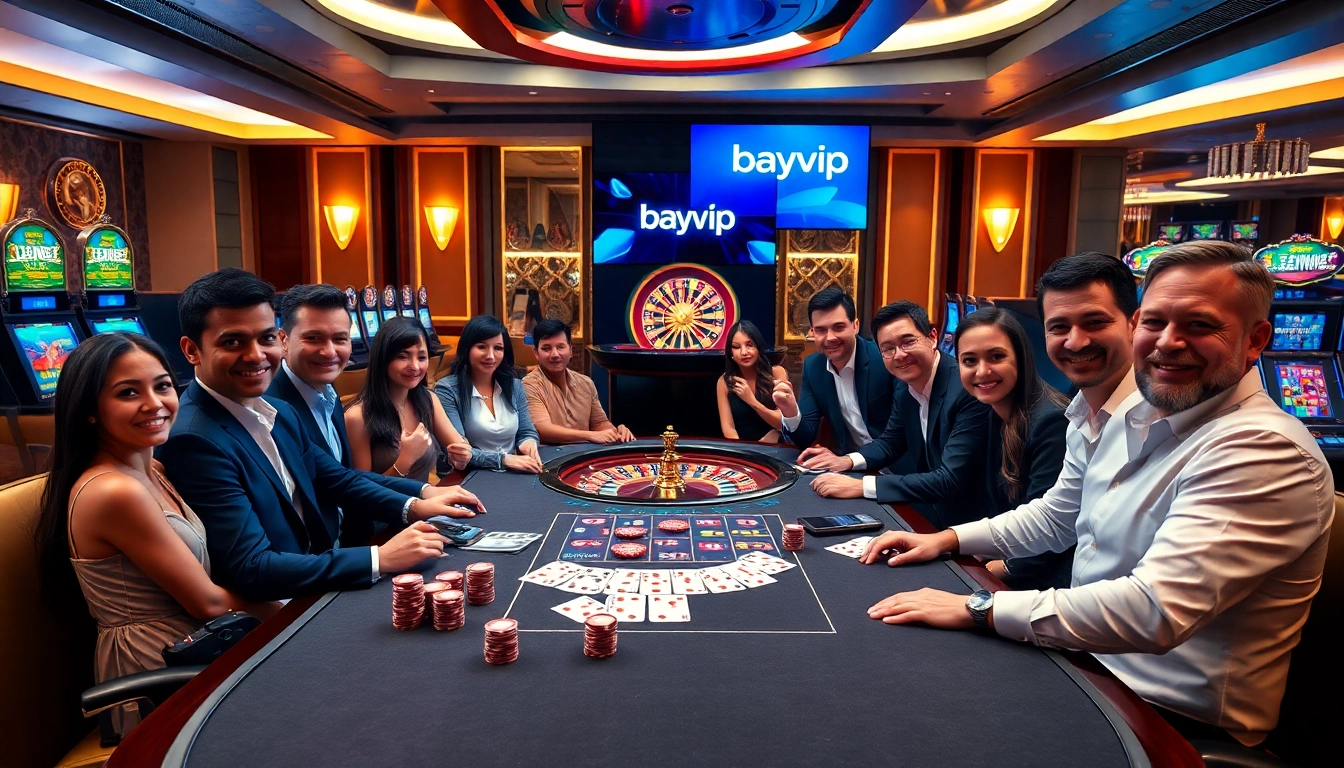 Bayvip casino experience inviting players to engage in thrilling games like poker and roulette.
