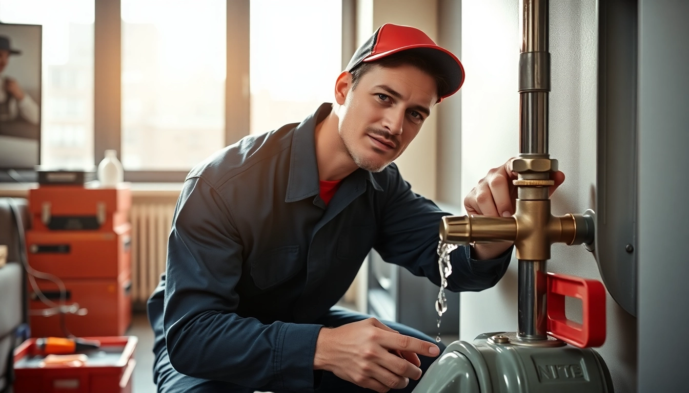 NYC emergency plumber & sewer handling a leak in a New York apartment.