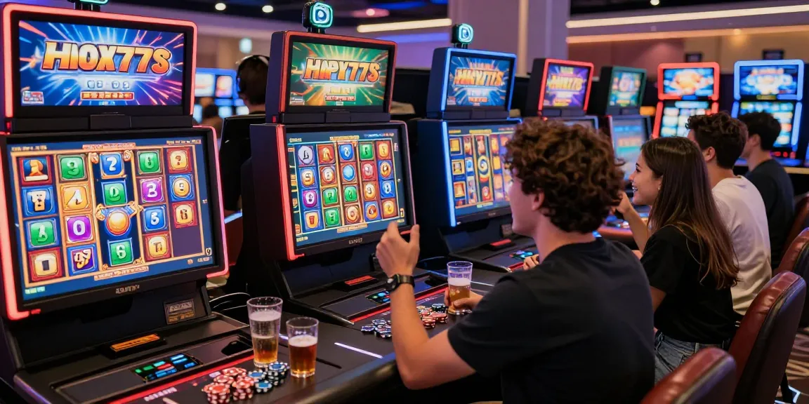 Players enjoying slot777 games in a vibrant online gaming casino atmosphere.