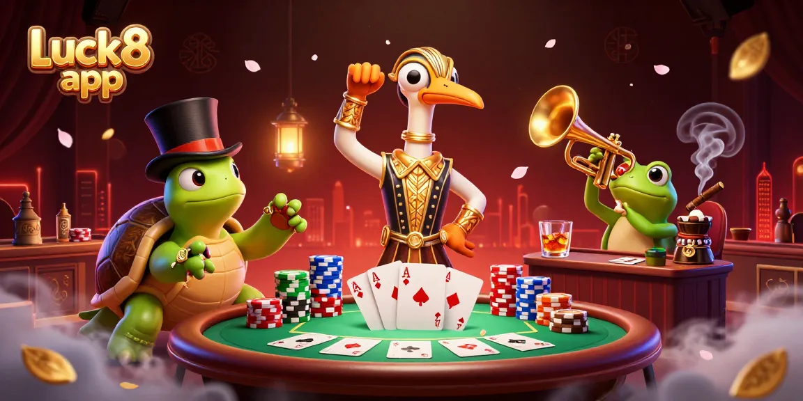 Experience thrilling gameplay with the Luck8 app, featuring vibrant casino characters and captivating elements.