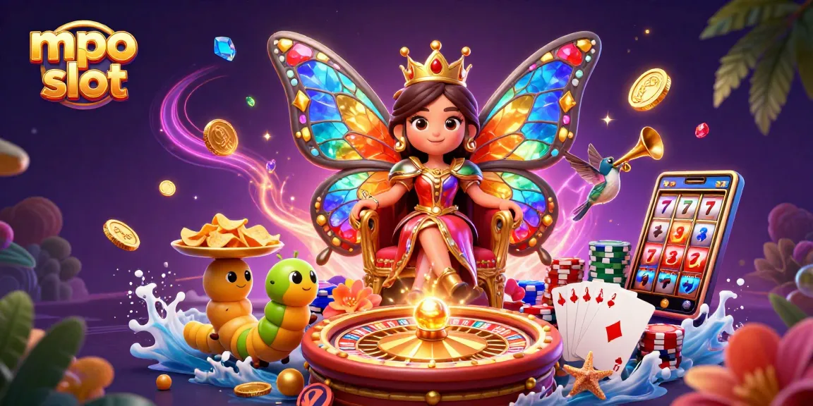Experience vibrant gaming action with mpo slot and stunning visuals in a magical scene.