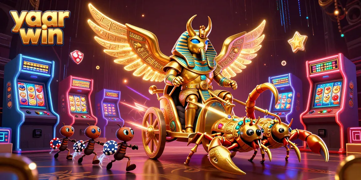 Engage in thrilling play at Yaar Win, where a charming scarab beetle leads the fun with iconic symbols.