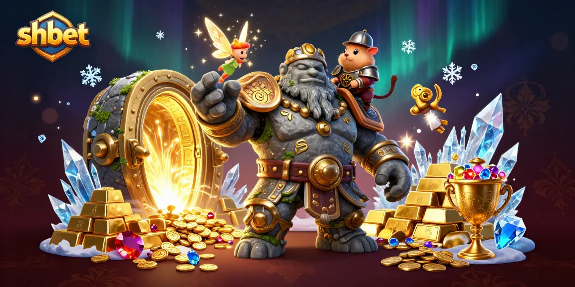Experience the magic of shbet with vibrant 3D casino excitement and treasure elements.